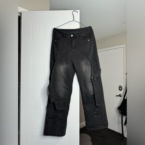 American High Street Industry pants. 
Color:Black
Size M // Waist 29/30